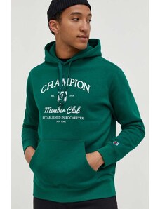 Champion felpa uomo colore verde con cappuccio