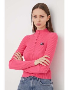 Tommy Jeans cardigan donna colore rosa