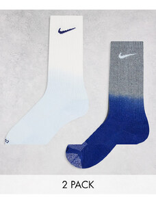 Nike - Everyday Plus - Confezione da 2 paia di calzini ammortizzanti blu