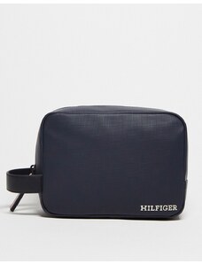 Tommy Hilfiger - Beauty-case blu in piqué
