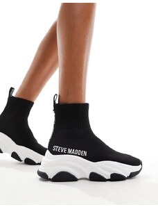 Steve Madden - Prodigy - Sneakers a calza nere in maglia-Nero