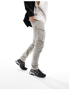 G-Star - Rovic - Pantaloni cargo affusolati beige con zip 3D-Grigio