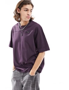 G-Star - T-shirt oversize viola intenso con base squadrata