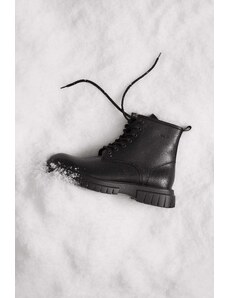 Men's Black Ankle Boots made of Genuine Leather for Winter Estro ER00114071
