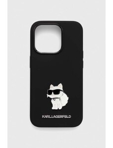 Karl Lagerfeld custodia per telefono iPhone 15 Pro 6.1'' colore nero