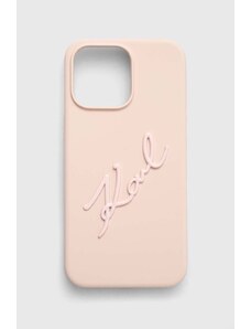 Karl Lagerfeld custodia per telefono iPhone 15 Pro Max 6.7'' colore rosa