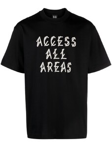 44 Label T-shirt nera con slogan