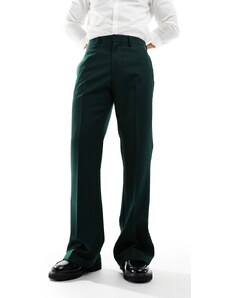 ASOS DESIGN - Pantaloni eleganti affusolati color verde scuro
