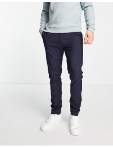 Topman - Pantaloni eleganti super skinny blu navy