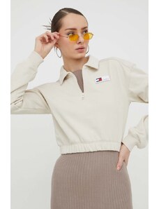 Tommy Jeans felpa in cotone donna colore beige