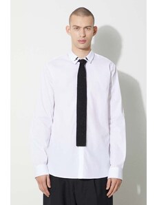 Neil Barrett camicia SLIM BOLT COLLAR DETAIL uomo colore bianco NBV6CM170C.V000S.100