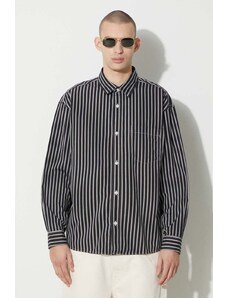 Carhartt WIP camicia in cotone Longsleeve Ligety Shirt uomo colore nero I032901.1XTXX