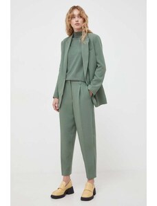 Bruuns Bazaar pantaloni donna colore verde