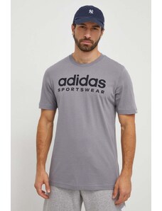 adidas t-shirt in cotone uomo colore grigio IW8836