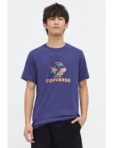 Converse t-shirt in cotone uomo colore blu navy