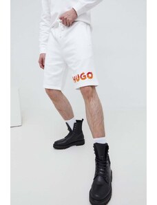 HUGO pantaloncini in cotone colore bianco