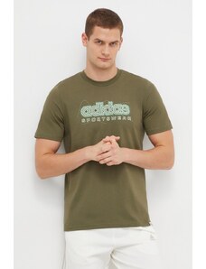 adidas t-shirt in cotone uomo colore verde IM8314