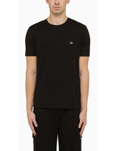 C.P. Company T-shirt nera con stampa logo sul petto