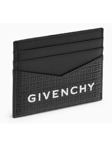 Givenchy Portacarte nero in pelle 4G con logo