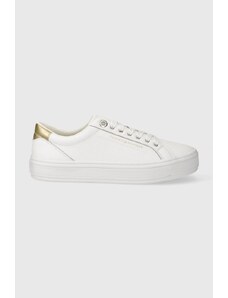 Tommy Hilfiger sneakers ESSENTIAL VULC LEATHER SNEAKER colore bianco FW0FW07778