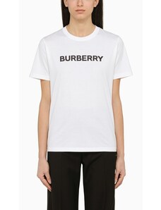 Burberry T-shirt girocollo bianca con logo