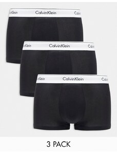 Calvin Klein - Modern Cotton - Confezione da 3 boxer aderenti neri-Nero