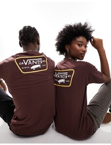 Vans - Full Patch - T-shirt marrone con stampa sul retro