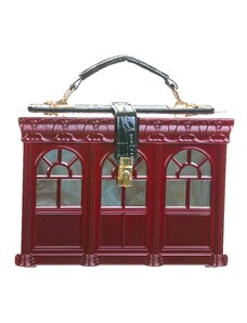 Borsa Casa Polly con tracolla, Cosplay Steampunk, colore rosso, ARIANNA DINI DESIGN