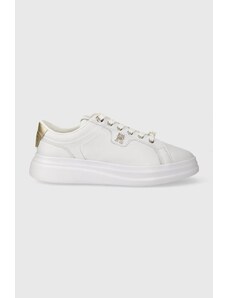 Tommy Hilfiger sneakers in pelle POINTY COURT SNEAKER HARDWARE colore bianco FW0FW07780