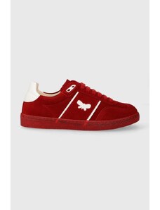 Weekend Max Mara sneakers in camoscio Pacocolor colore rosso 2415761094600