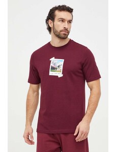 adidas t-shirt in cotone uomo colore granata IS9045