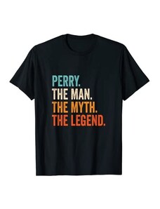 Nome Cognome regali per uomini Uomo Perry The Man The Myth The Legend nome Perry Maglietta