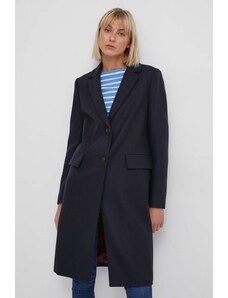 Tommy Hilfiger cappotto in lana colore blu navy