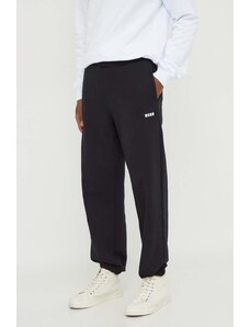 MSGM pantaloni da jogging in cotone colore nero