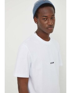 MSGM t-shirt in cotone uomo colore bianco