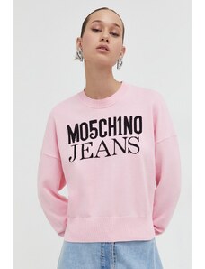 Moschino Jeans maglione in cotone colore rosa