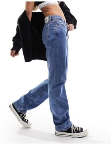 Calvin Klein Jeans - Jeans dritti a vita bassa lavaggio medio-Blu