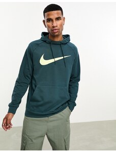 Nike Training - Pro Dri-FIT - Felpa con cappuccio verde scuro intenso con logo