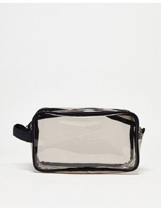ASOS DESIGN - Beauty-case trasparente con manico neri