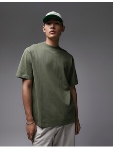 Topman - T-shirt oversize kaki-Verde