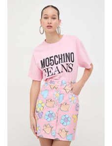 Moschino Jeans t-shirt in cotone donna colore rosa
