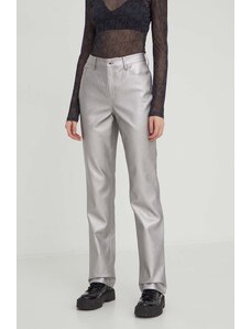 Karl Lagerfeld Jeans pantaloni donna colore argento
