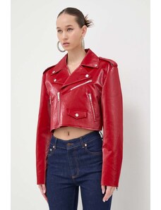 Moschino Jeans giacca da motociclista donna colore rosso