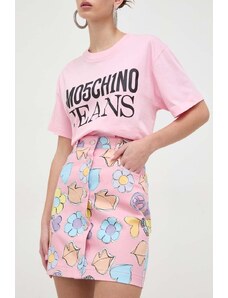 Moschino Jeans gonna di jeans colore rosa