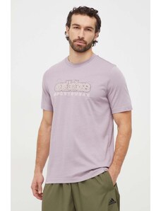 adidas t-shirt in cotone uomo colore violetto IM8315