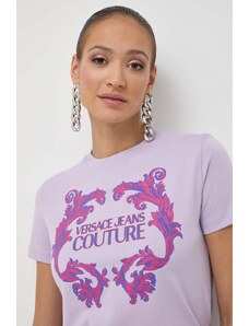 Versace Jeans Couture t-shirt in cotone donna colore violetto