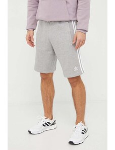 adidas Originals pantaloncini in cotone Adicolor 3-Stripes colore grigio IU2340