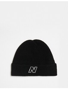 New Balance - Berretto nero con logo "N"