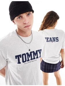 Tommy Jeans - DNA - T-shirt unisex regular fit grigia con logo-Grigio