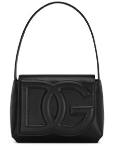 Dolce & Gabbana Borsa a spalla in pelle con logo goffrato